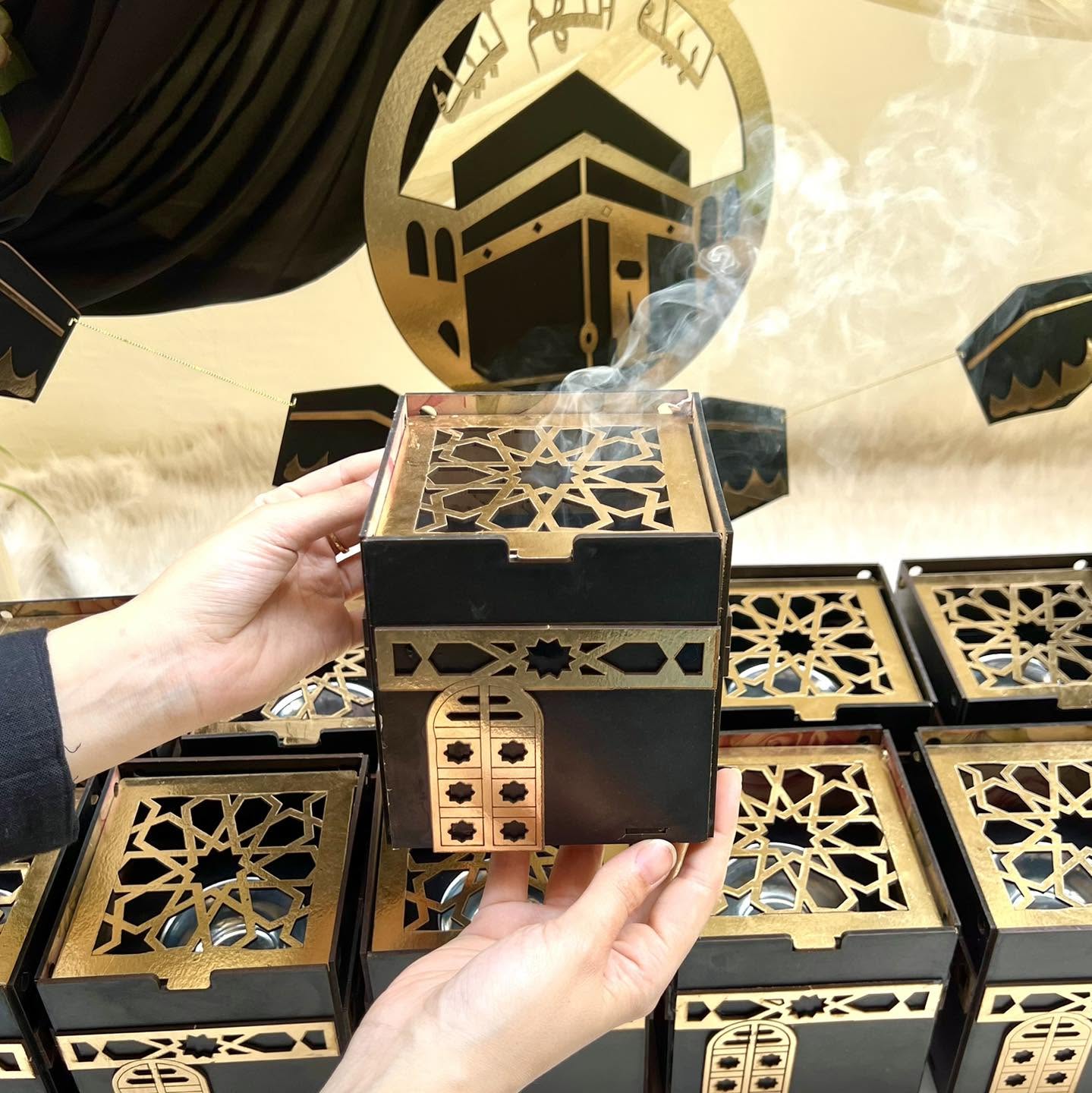 مبخرة الكعبة الخشبي حجم وسط